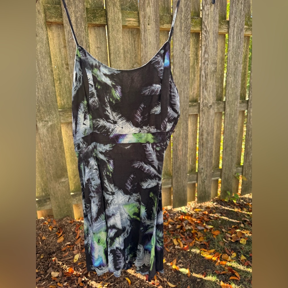 American Eagle Outfitters Black and Green Dress